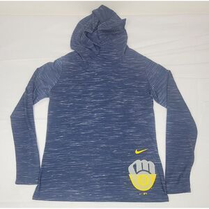 Nike Milwaukee Brewers Hoodie Mens Medium.‎ Dri-Fit MLB Baseball Lightweight.